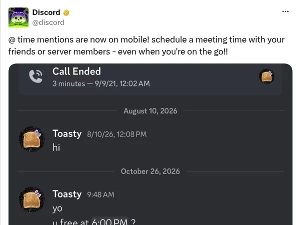 Show a new feature inside a real chat