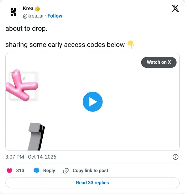 Hand out early access in the replies